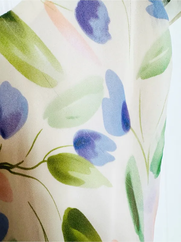 ASTR Wisteria Floral Chiffon Maxi Dress Small Wedding Guest Garden Party Summer - Image 12