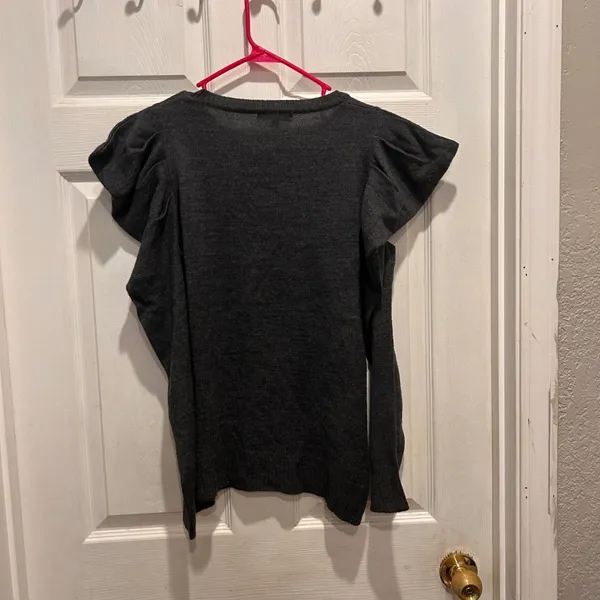 Mystree Women's Gray Soft Sweater‎ Top Size Large Whimsigoth Career Party - Image 4