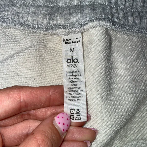 Alo Yoga Ripped Warrior Jogger Women M Grey Excellent Distressed Sweatpants - Image 4