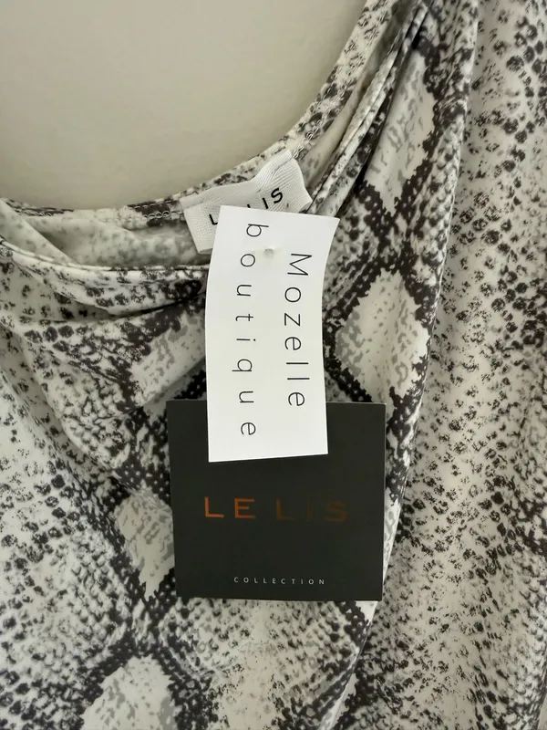 Le Lis One-Shoulder Snakeskin Bodysuit - Image 2