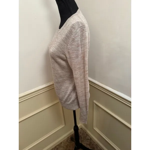 J.Crew Metallic Shimmer Fine Knit Crewneck Pullover Sweater Holiday Sparkle - Image 4