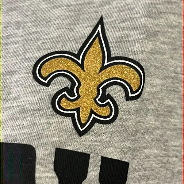 NFL New Orleans Sunday Football Women’s Short Sleeve Heather Gray T-Shirt-Large - Image 8