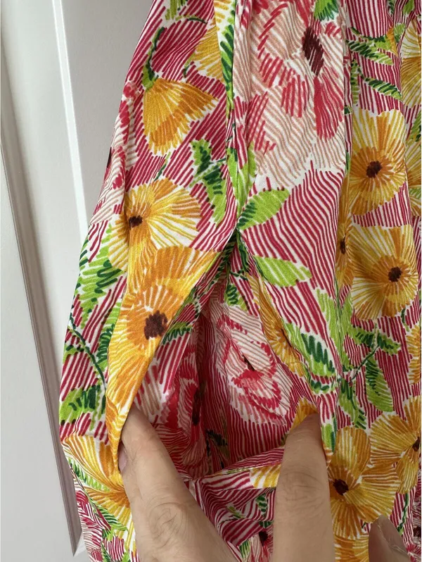 STITCHDROP Barbuda Floral Print Sleeveless Midi Dress NWT Sketch Peony XS - Image 6