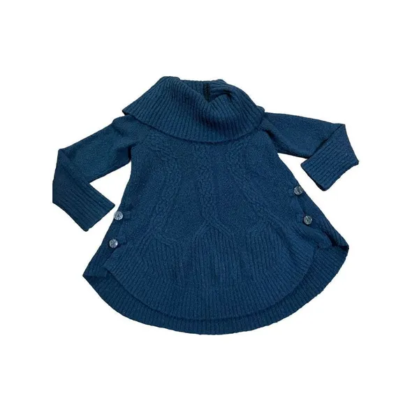Anthropologie Angel‎ Of The North Cowl Neck teal Sweater size small - Image 7
