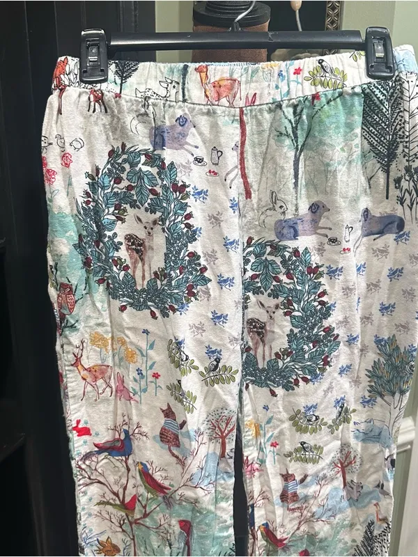 Anthropologie E by Eloise Woodland Animal Pajama Pants – Size XS - Image 2