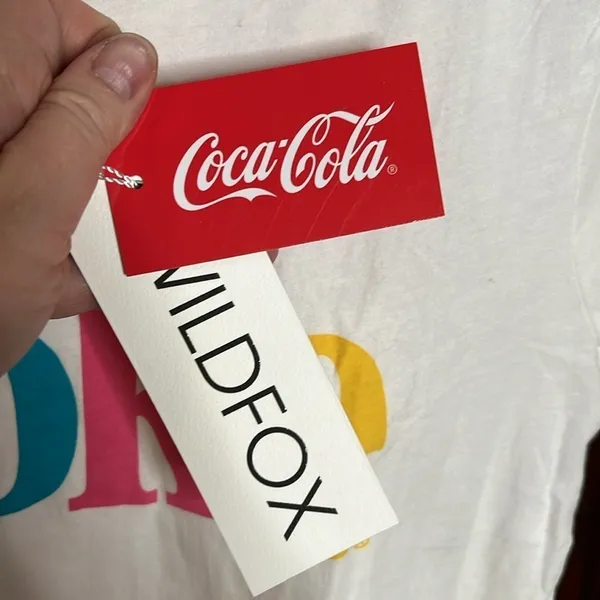 NWT Wildfox Coke Stellar White Graphic Tee Size Medium - Image 8