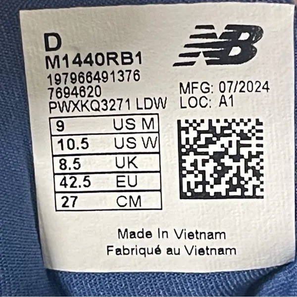 New Balance Fresh Foam X 1440 M1440RB1 Men's Blue Sneakers Size 9D - Image 4