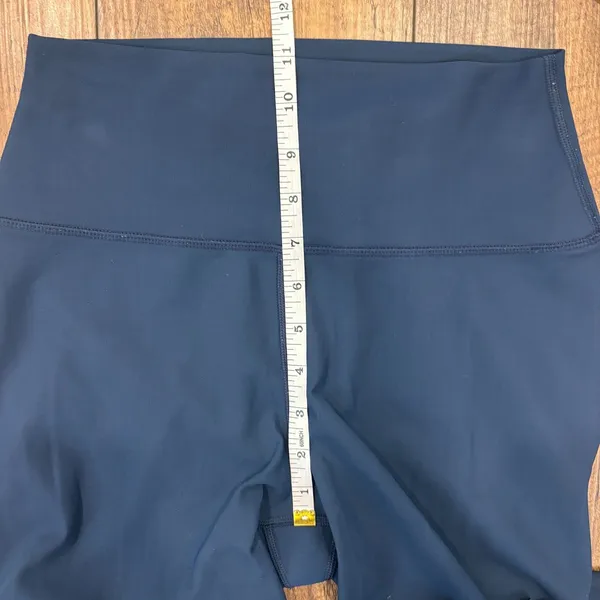 Alo Yoga Ripped Warrior Navy Blue Leggings Sz S High Waist Excellent Condition - Image 7