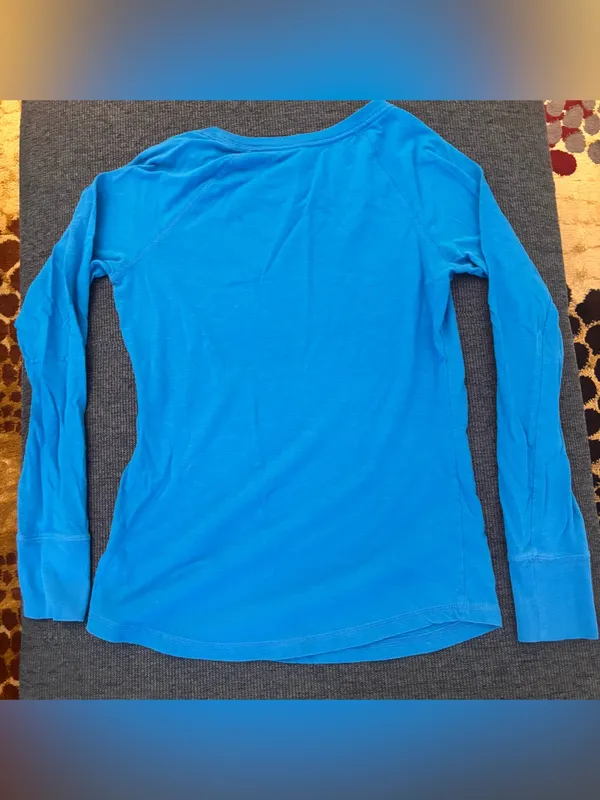 SO Bright Turquoise Crew Neck Long Sleeve Tee - Image 3
