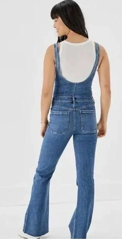 American Eagle Super stretch Flare Overalls - Image 2