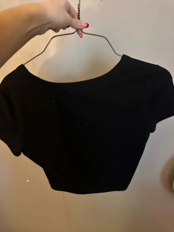 Wild Fable Top Cropped Black - Image 2