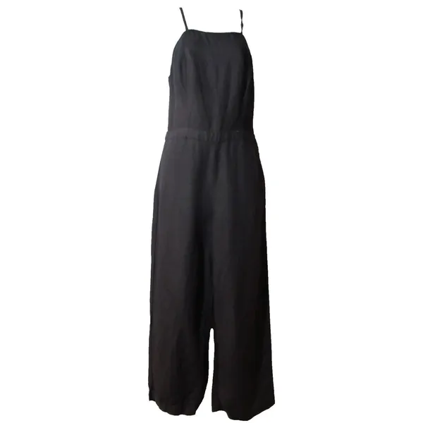 Abercrombie & Fitch Black Wide‑Leg Culotte Jumpsuit Women’s Size 4 Sleeveless - Image 4