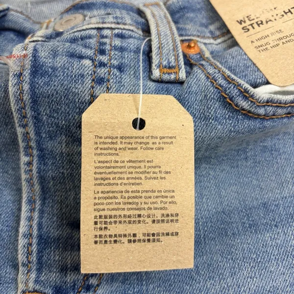 Levis Wedgie Straight High Rise Distressed Jeans Light Wash‎ 25x28 NEW Capsule - Image 15
