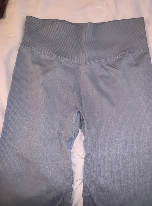 PINK Victoria’s Secret Dusty Blue Seamless Ribbed Legging - Image 2