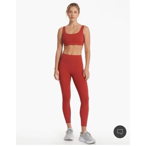 Vuori Stride Performance Leggings Womens XL Red Workout Active‎ Casual - Image 3