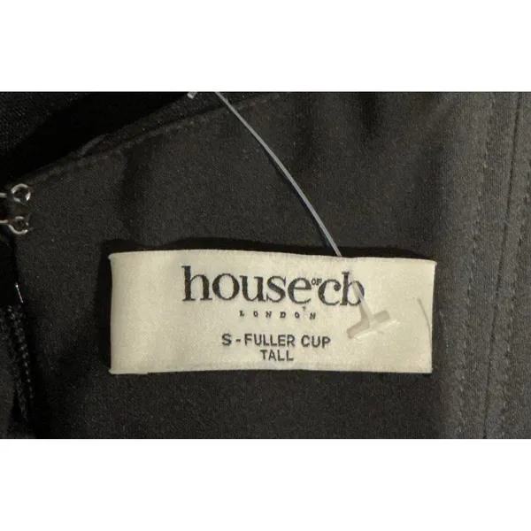House of CB Princess Black‎ Tulle Mini Dress S Fuller Cup Tall Corset LBD - Image 5