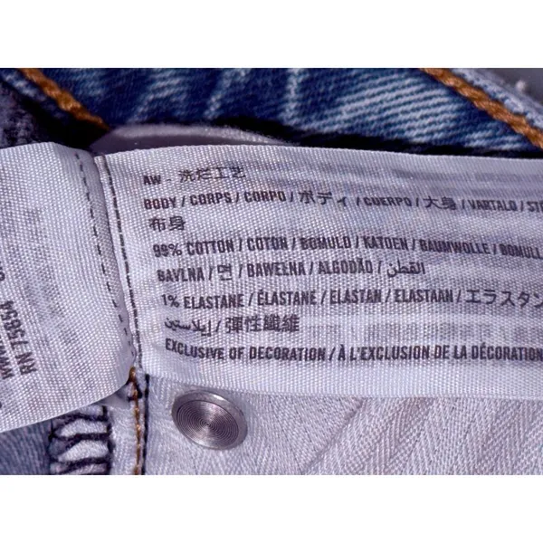 Abercrombie & Fitch Curve Love Dad High Rise Blue Denim Jeans Womens Size 26 2 L - Image 5