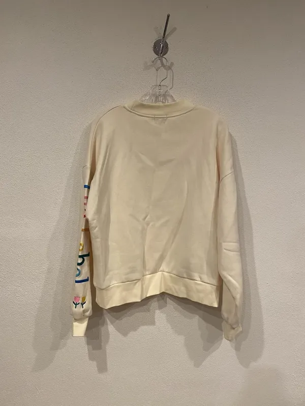 Yellow the Label Sweatshirt Womens S White Busy Watering My Own Grass Long Sleev - Image 4
