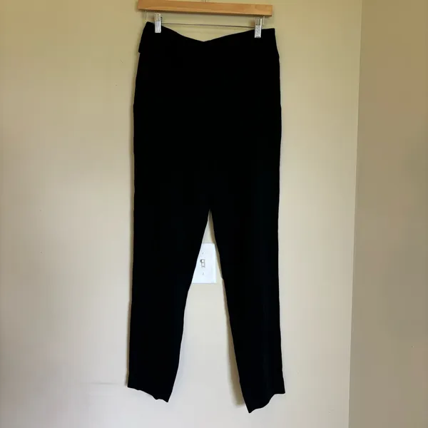 Michelle Mason Women's Size 6 Drape‎ Black Dress Pants Trousers - Image 5