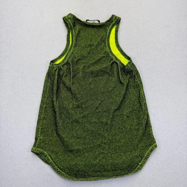 Tibi New York Womens XS Neon Green Black Marled Knit Racerback Tank Top - Image 5