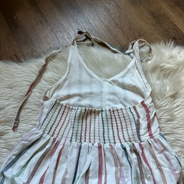 AMERICAN EAGLE Striped Halter Smocked Dress - Image 6