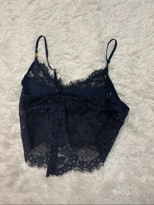 Aerie Navy Lace Bralette Cami - Image 2