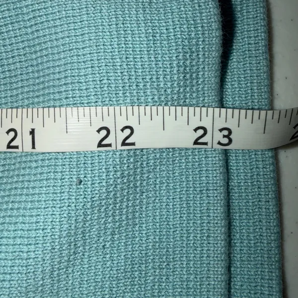 Talbots Cardigan Womens Size Medium Blue Pocket Button Up Heavy Sweater Jacket - Image 8