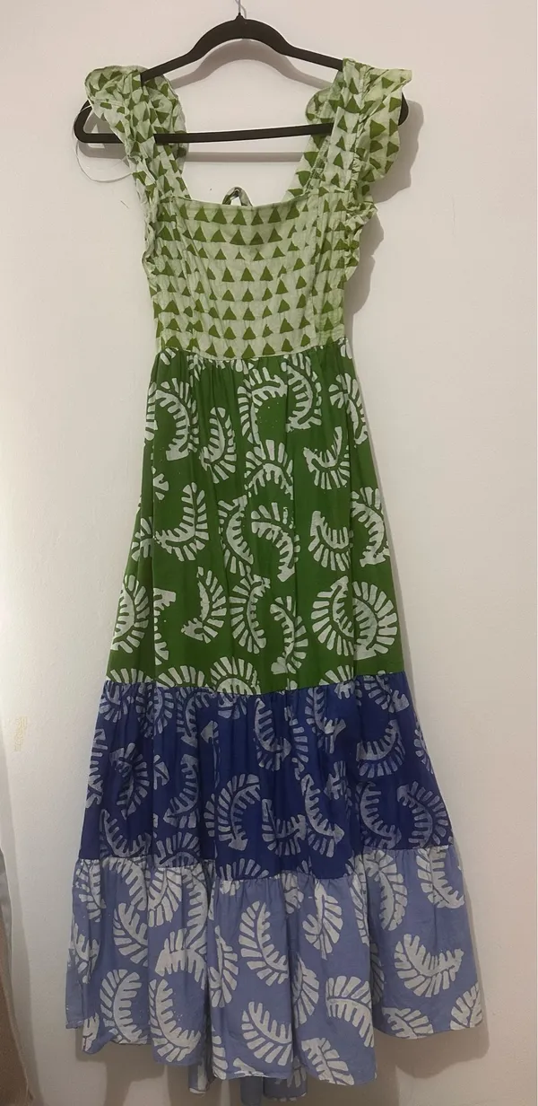 Suggested Title: AQUA x Studio 189 Boho Tiered Open Back Maxi Dress - Image 4
