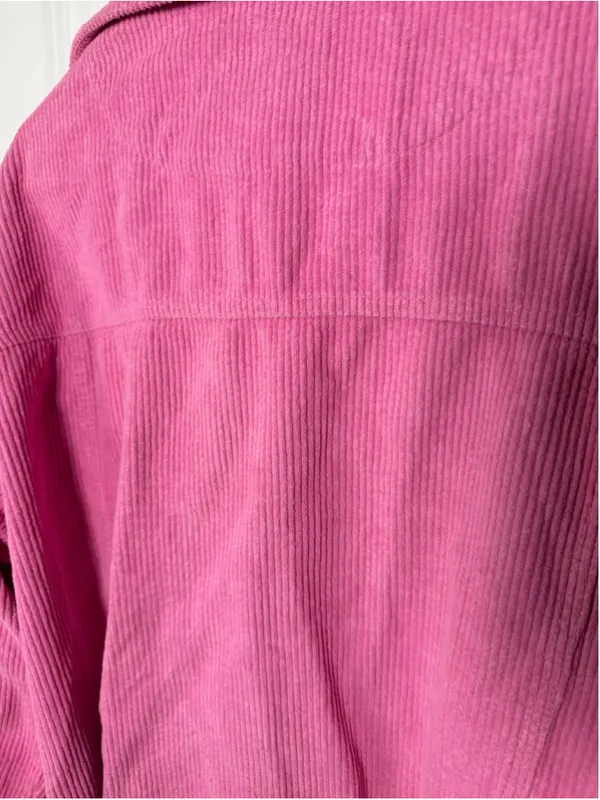 POL Pink Corduroy Raw Hem Jacket Size L EUC - Image 12