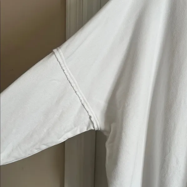Aerie White Big Chill Oversized Distressed Sweatshirt - Image 9