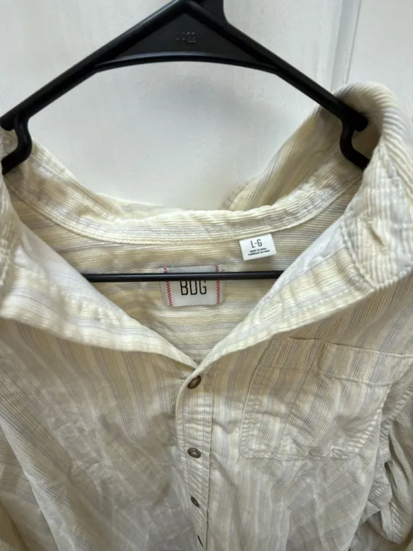 BDG Striped Corduroy Long-Sleeve Button-Down Shirt - Image 2