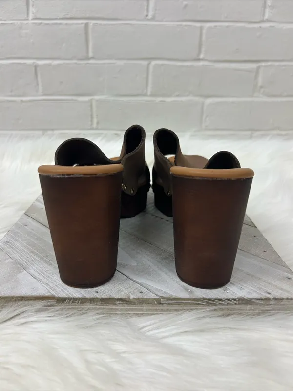 A.Giannetti Genuine Leather Heeled Mules Sandals Size 7.5 - Image 10