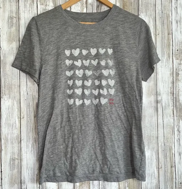 J. Crew Knit Goods Grey MaMa Tee •Medium - Image 2