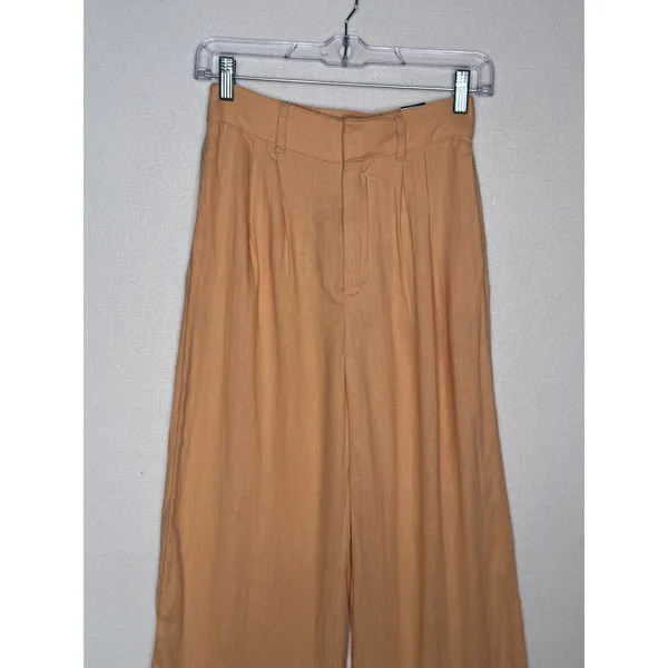 2020s Abercrombie & Fitch Peach Linen Corset Top & Wide Leg Pants Set NWT XS/S - Image 9