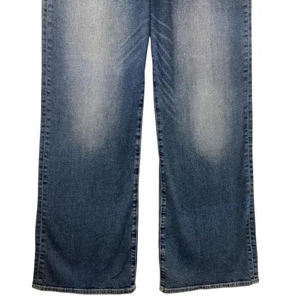 7 For All Mankind Ultra High Rise Jo Wide Leg‎ Jeans Blue Denim Womens Size 32 - Image 5