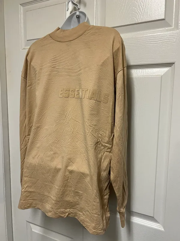 Essential s Fear If God Sand Crewneck Long Sleeve T-Shirt - Image 6