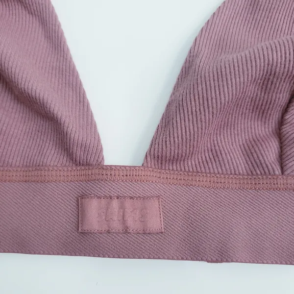 Skims Rose Mauve Clay Plunge Unlined Bralette - Image 4