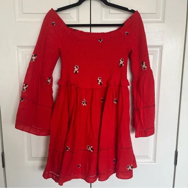 Free People Counting Daisies Embroidered Mini Dress Size S - Image 9