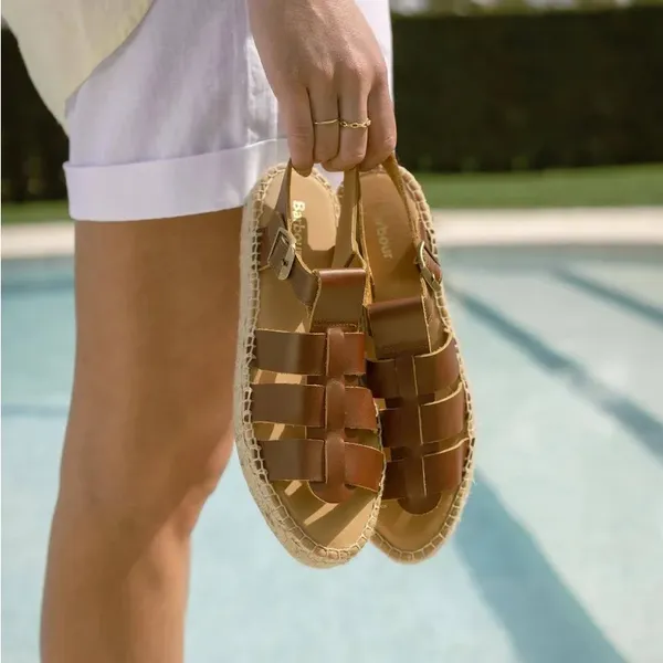 $170 NEW Free People X Barbour Paloma Espadrille Platform Fisherman Sandal 7.5 - Image 4