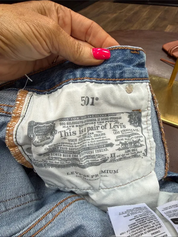 Levi's Light Blue Distressed Cutoff Jean Shorts - Image 4