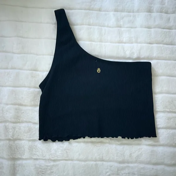 Spiritual Gangster Luna One Shoulder Crop Tank - Image 5