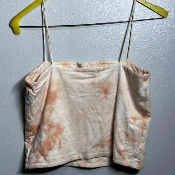 American Eagle Women Orange Tie Dye Crop‎ Top Size Large. - Image 7