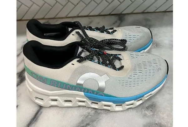 On Cloudstratus Women’s Running Shoes Size 9.5 White Blue Teal Lightweight - Image 9
