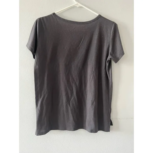 Star Wars Top Women's Medium Gray Graphic Tee Scoop Neck Dart Vader Skywalker - Image 4