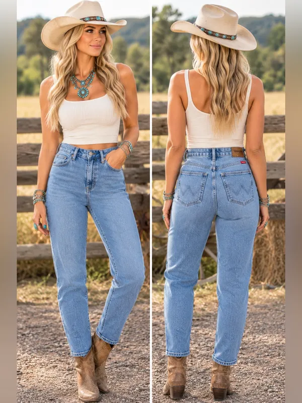 Vintage western Denim Wrangler Hi-Pins Vintage Jeans ✨ size 26 - Image 2