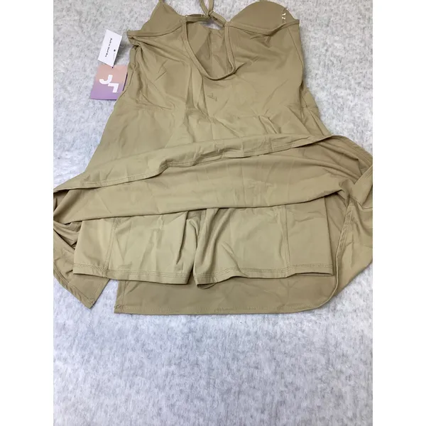 JoyLab Womens Almond Tan Exercise Dress Built-in Bra and Shorts Large NWT - Image 3
