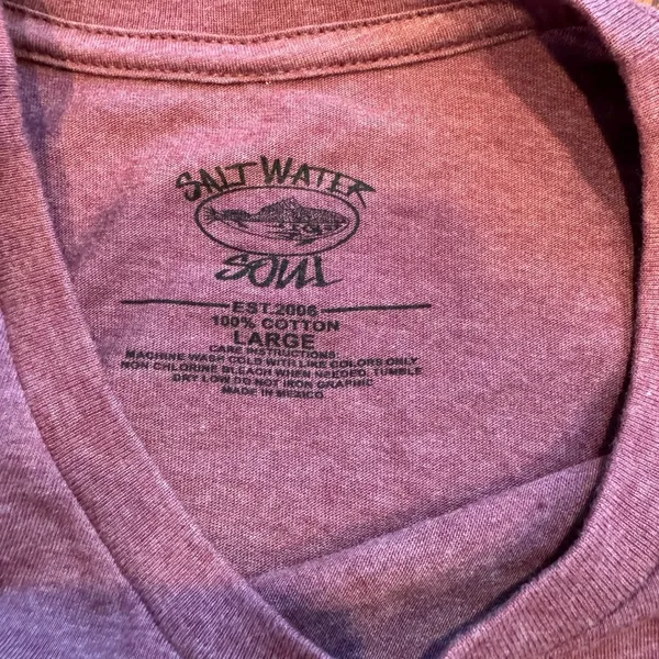 Nwt Womens Maroon Salt Water Soul Tee Shirt Large - Image 5