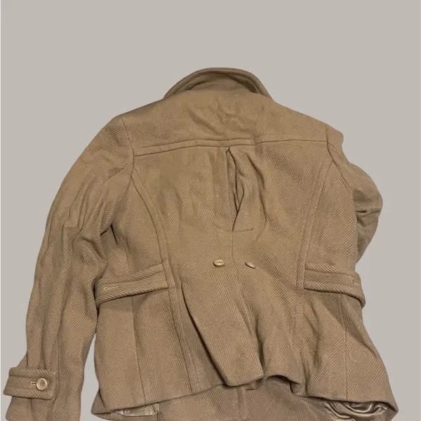 Express Women's Tan Double-Breasted Coat #445 - Image 2