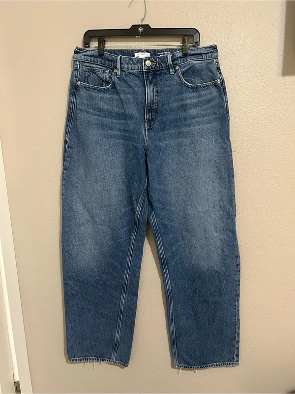 Good American Good Barrel Leg Relaxed High Rise Denim Jeans Women’s 12 / 31 - Image 2