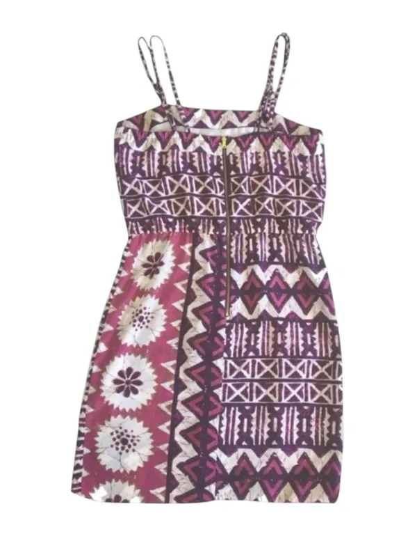 Anthropologie x Yoana Baraschi 𖣨 Tribal Print Faux Wrap Dress 𖣨 Pink Red 𖣨 8 - Image 7